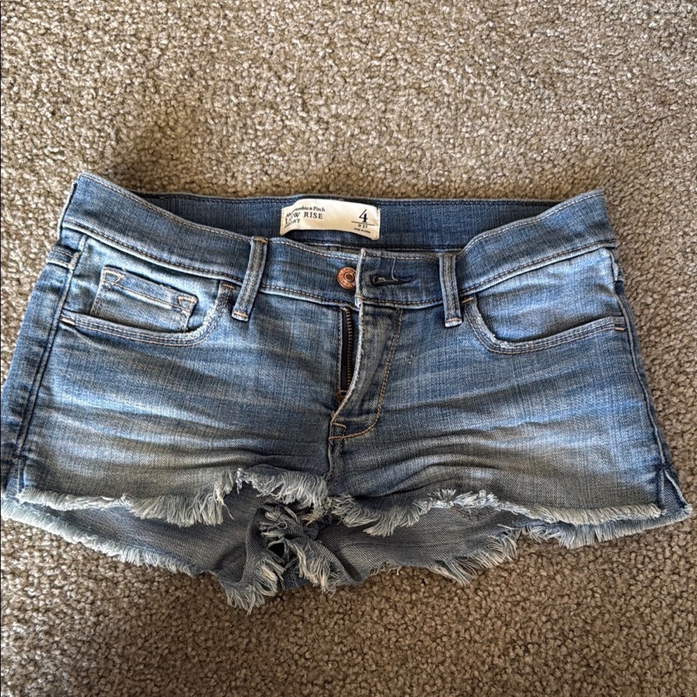 Abercrombie & Fitch Light Blue Low Rise Shorts